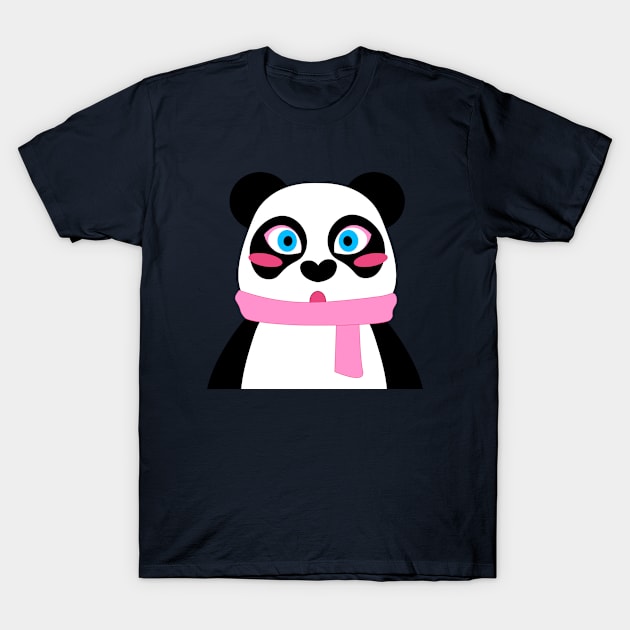 Cute panda bear T-Shirt by Etlstary